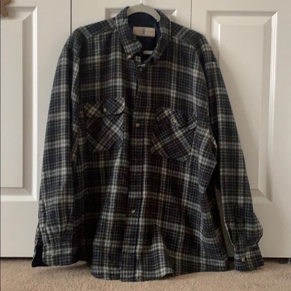 Authentic blue and gray flannel